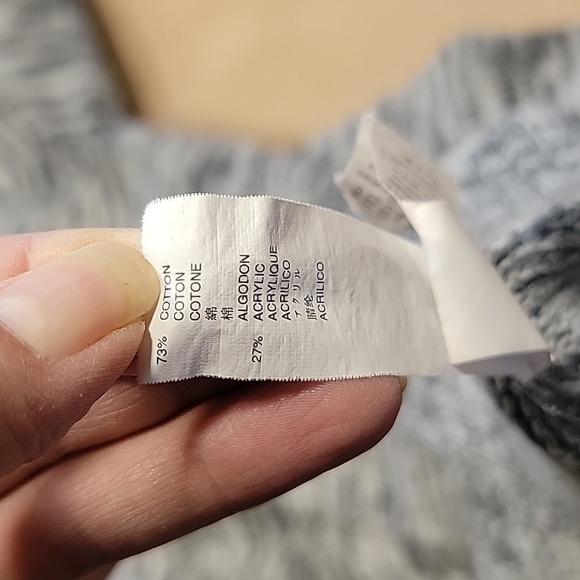 Gap Size M Gray White Black Marled Button Front Cardigan Sweater with Pockets - Picture 13 of 13